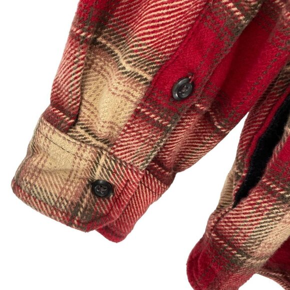 Orvis Heavyweight Flannel Red Plaid Button Up Shirt Men's Size XXL - Picture 4 of 10